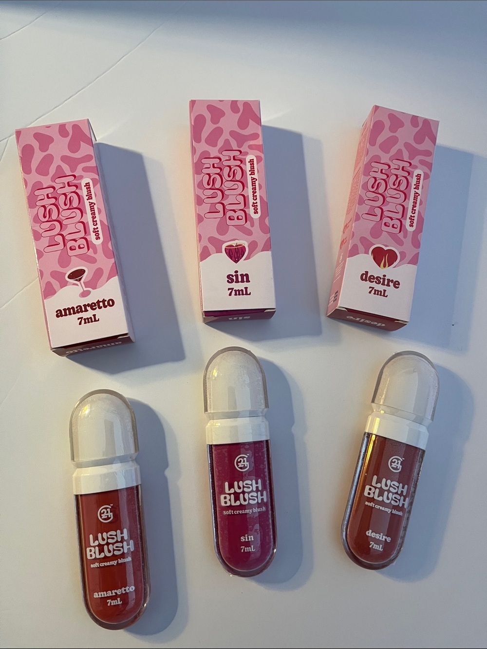 Blush Lush Blush Trio — Amaretto, Sin, Desire (Pink Packaging)
